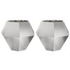vidaXL Jardinera 2 uds. Plateado 100 x 100 x 80 cm Acero inoxidable