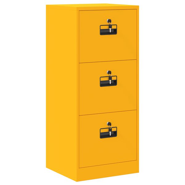vidaXL Mueble archivador Amarillo Mostaza 45,5 x 42 x 106,5 cm