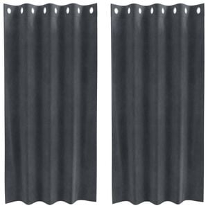 vidaXL Cortinas opacas 2 pcs Gris Claro 140 x 175 cm Terciopelo