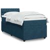 vidaXL Cama box spring con colch&oacute;n terciopelo azul 90x200 cm
