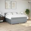 vidaXL Cama box spring con colch&oacute;n tela gris claro 180x200 cm