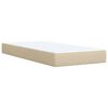 vidaXL Cama box spring con colch&oacute;n tela color crema 80x200 cm