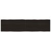 vidaXL Tablero mesa madera tratada borde vivo marr&oacute;n 200x50x(2-6) cm