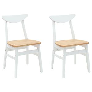 vidaXL Sillas de comedor 2 uds. Madera de Caucho S&oacute;lido