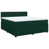 vidaXL Cama box spring con colch&oacute;n terciopelo verde oscuro 180x200 cm