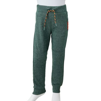 Pantalones de chándal infantiles verde oscuro 92