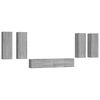 vidaXL Set de muebles para TV 6 pzas madera contrachapada gris Sonoma