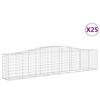 vidaXL Cestas de gaviones 25 uds forma de arco hierro 400x50x80/100 cm
