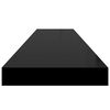 vidaXL Estante flotante de pared MDF negro brillante 120x23,5x3,8 cm