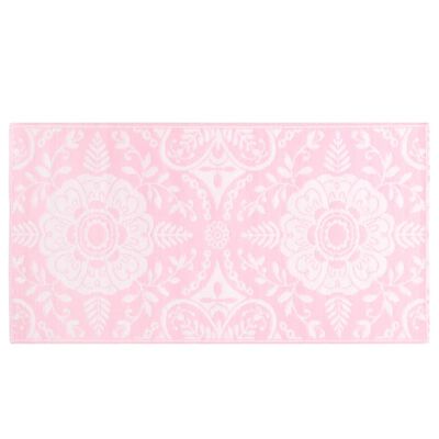vidaXL Alfombra de exterior PP rosa 120x180 cm