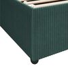 vidaXL Estructura de cama con colch&oacute;n Verde oscuro 200 x 200 cm tela