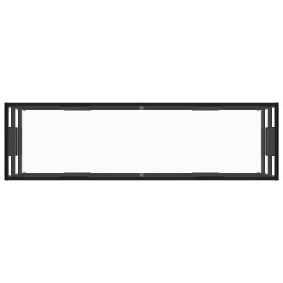 vidaXL Mueble para TV negro con vidrio templado negro 140x40x40 cm
