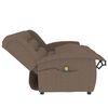 vidaXL Sill&oacute;n reclinable de masaje de 3 plazas tela taupe