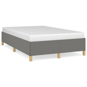 vidaXL Estructura de cama sin colch&oacute;n tela gris oscuro 120x200 cm