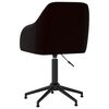 vidaXL Sillas de comedor giratorias 2 uds terciopelo negro