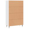 vidaXL Aparador alto madera de ingenier&iacute;a blanco 69,5x31x115 cm