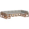 vidaXL Conjunto de sof&aacute;s de exterior 10 uds. Gris Natural y Claro