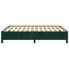 vidaXL Estructura cama sin colch&oacute;n terciopelo verde oscuro 140x190 cm