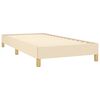 vidaXL Estructura de cama sin colch&oacute;n tela crema 100x200 cm