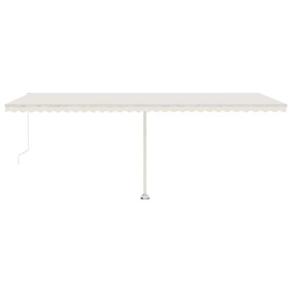 vidaXL Toldo de pie retr&aacute;ctil manual crema 600x350 cm