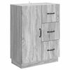 vidaXL Aparador Gris Sonoma 66 x 34,5 x 87 cm Madera de Ingenier&iacute;a