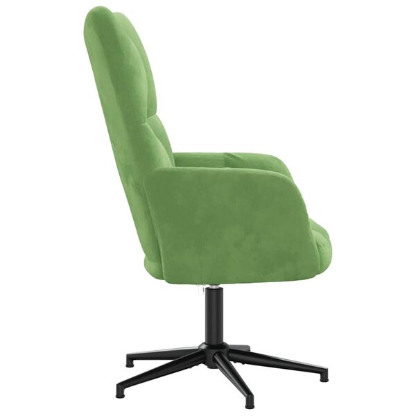 vidaXL Sill&oacute;n de relax de terciopelo verde claro