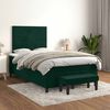 vidaXL Cama box spring con colch&oacute;n terciopelo verde oscuro 120x200 cm