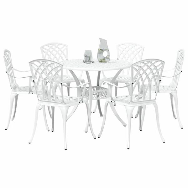 vidaXL Conjunto de Comedor de Jard&iacute;n 7 pcs Aluminio