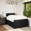 vidaXL Cama box spring con colch&oacute;n terciopelo negro 120x200 cm