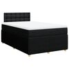 vidaXL Cama box spring con colch&oacute;n tela negro 120x200 cm