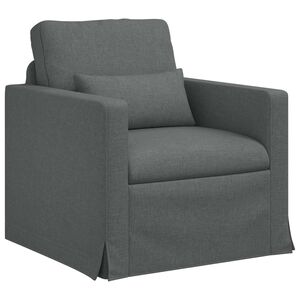 vidaXL Sof&aacute; Gris oscuro 78 x 78 x 80 cm tela