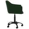 vidaXL Sillas de comedor giratorias 4 uds terciopelo verde oscuro