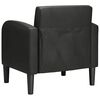 vidaXL Sill&oacute;n con reposabrazos cuero sint&eacute;tica negro 54 cm