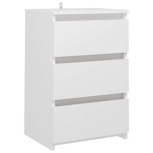 vidaXL Mesita de noche madera de ingenier&iacute;a blanco 40x35x62,5 cm