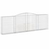 vidaXL Cesta gaviones forma arco hierro galvanizado 400x30x120/140 cm