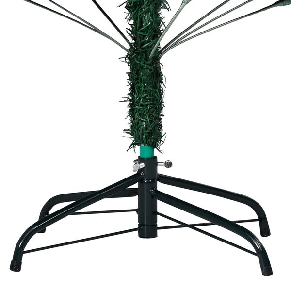 vidaXL &Aacute;rbol de Navidad preiluminado con luces y bolas verde 210 cm