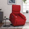 vidaXL Sill&oacute;n elevable el&eacute;ctrico cuero artificial rojo