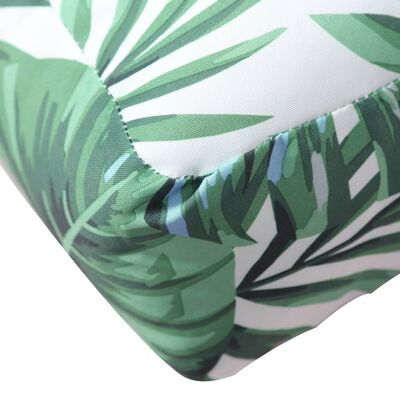 vidaXL Cojín para sofá de palets tela estampado de hojas 80x80x12 cm