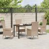 vidaXL Conjunto de Comedor de Jard&iacute;n 5 pcs Beige rat&aacute;n sint&eacute;tico