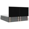vidaXL Cama con almacenamiento y colch&oacute;n Gris oscuro 200 x 200 cm