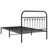vidaXL Estructura cama sin colch&oacute;n con cabecero metal negro 100x200 cm