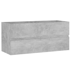 vidaXL Armario para lavabo contrachapada gris hormig&oacute;n 100x38,5x45 cm