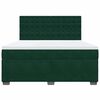 vidaXL Cama box spring con colch&oacute;n terciopelo verde oscuro 180x200 cm