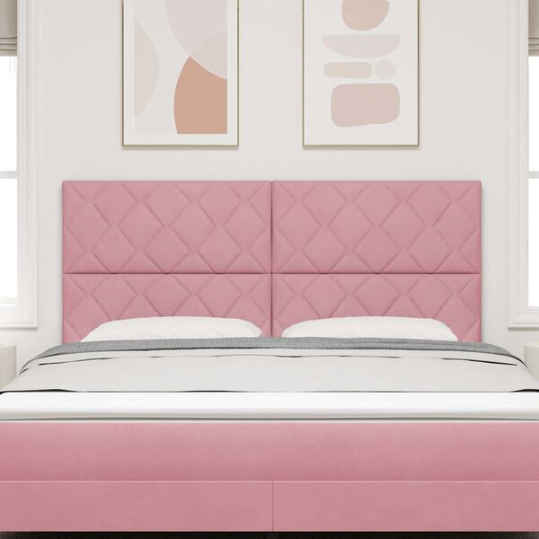 vidaXL Cabecero LED Rosa 180 cm Terciopelo