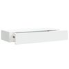 vidaXL Estantes de pared con cajón 2 uds MDF blanco 60x23,5x10 cm