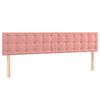 vidaXL Cabecero con LED de terciopelo rosa 160x5x78/88 cm