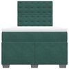 vidaXL Cama box spring con colch&oacute;n terciopelo verde oscuro 120x200 cm