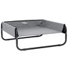 vidaXL Cama para perro Manual Gris Claro 70 x 70 x 28,5 cm Acero