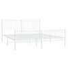 vidaXL Estructura cama sin colch&oacute;n con estribo metal blanco 193x203 cm