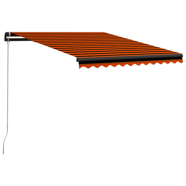 vidaXL Toldo manual retr&aacute;ctil naranja y marr&oacute;n 300x250 cm
